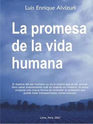 cover image of La promesa de la vida humana